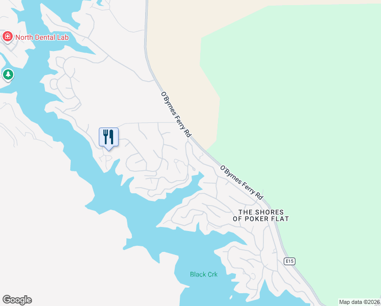 map of restaurants, bars, coffee shops, grocery stores, and more near 115 Thomson Lane in Copperopolis