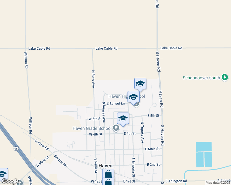 map of restaurants, bars, coffee shops, grocery stores, and more near 108 8th Street in Haven