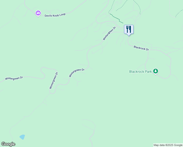 map of restaurants, bars, coffee shops, grocery stores, and more near 44 East Elkwood Drive in Nellysford