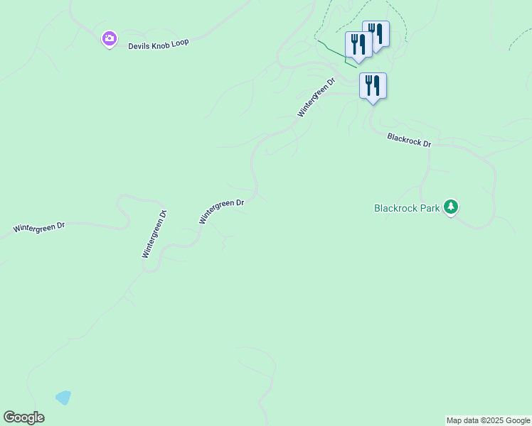 map of restaurants, bars, coffee shops, grocery stores, and more near 44 East Elkwood Drive in Nellysford