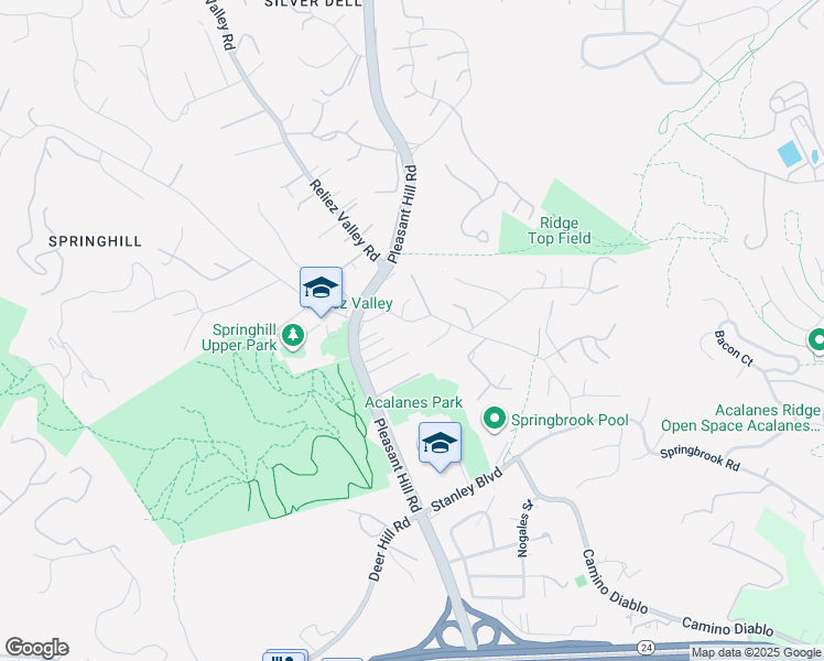 map of restaurants, bars, coffee shops, grocery stores, and more near 3243 Quandt Road in Lafayette