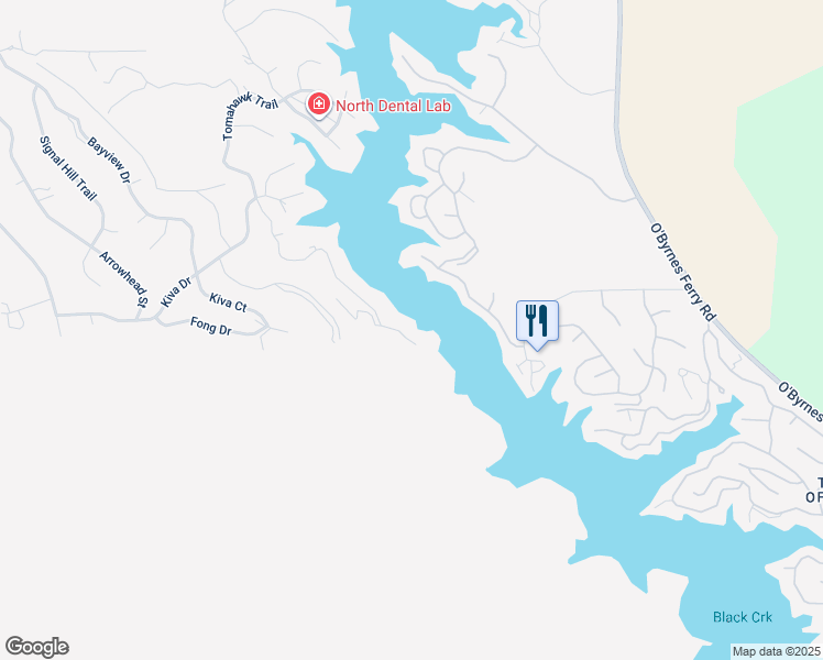 map of restaurants, bars, coffee shops, grocery stores, and more near 5071 Lakeshore Drive in Copperopolis
