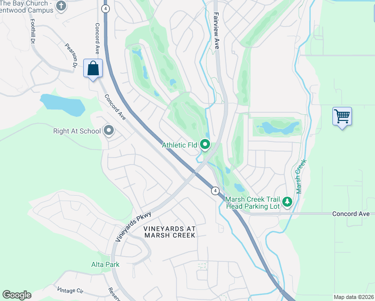 map of restaurants, bars, coffee shops, grocery stores, and more near 1632 Regent Drive in Brentwood