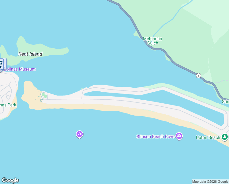map of restaurants, bars, coffee shops, grocery stores, and more near 173 Dipsea Road in Stinson Beach