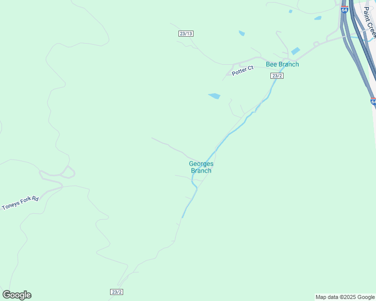 map of restaurants, bars, coffee shops, grocery stores, and more near 158 Georges Creek Road in Mount Hope