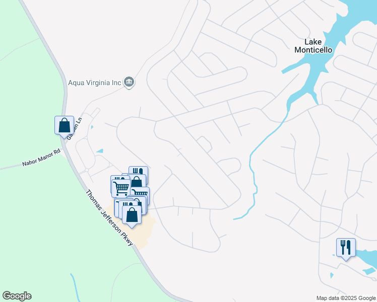 map of restaurants, bars, coffee shops, grocery stores, and more near 22 Acres Lane in Palmyra