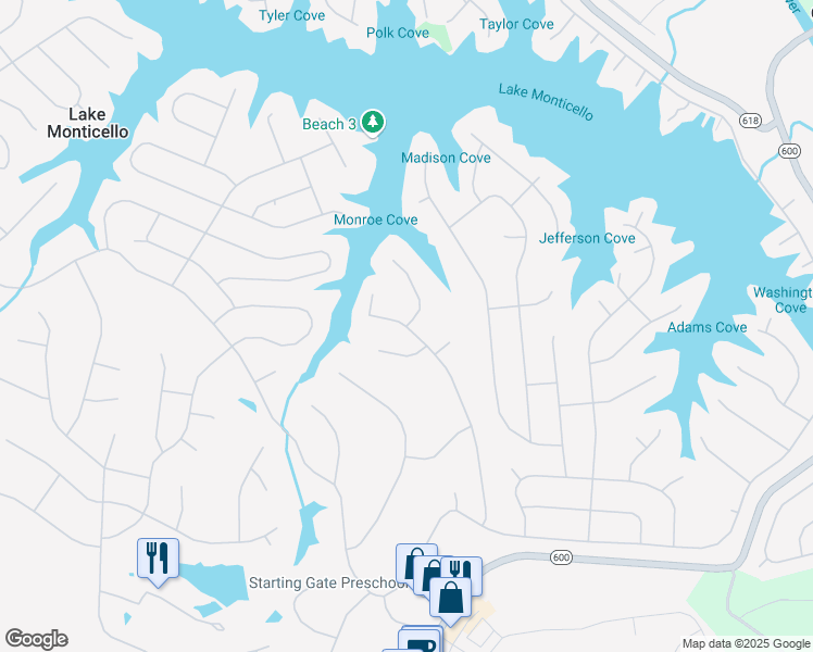 map of restaurants, bars, coffee shops, grocery stores, and more near 2 Condor Road in Palmyra