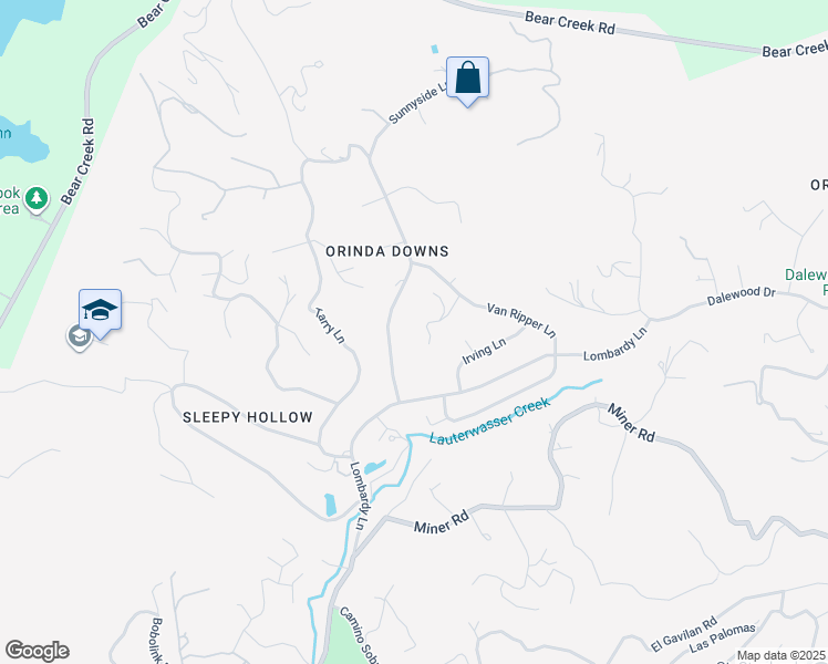 map of restaurants, bars, coffee shops, grocery stores, and more near 13 Saint James Court in Orinda
