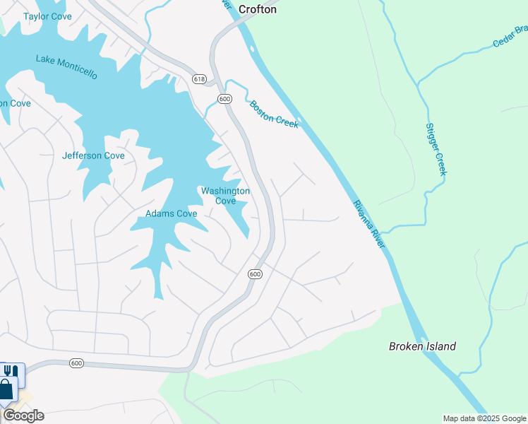 map of restaurants, bars, coffee shops, grocery stores, and more near 36-44 Jefferson Drive in Palmyra
