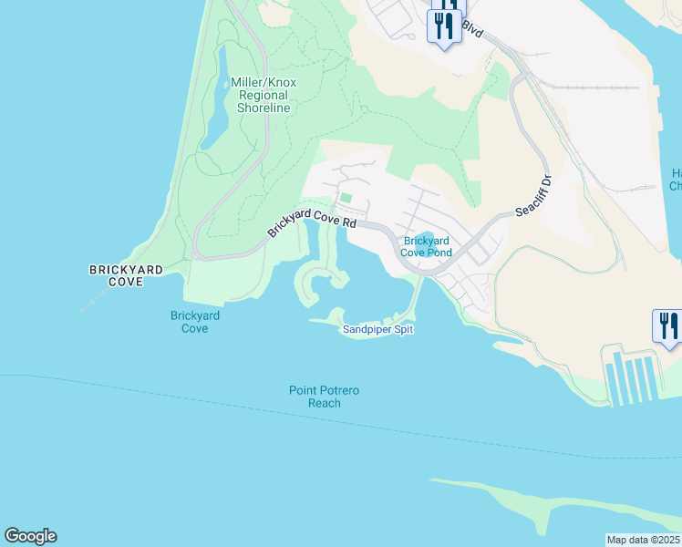 map of restaurants, bars, coffee shops, grocery stores, and more near 1293 Sanderling Island in Richmond