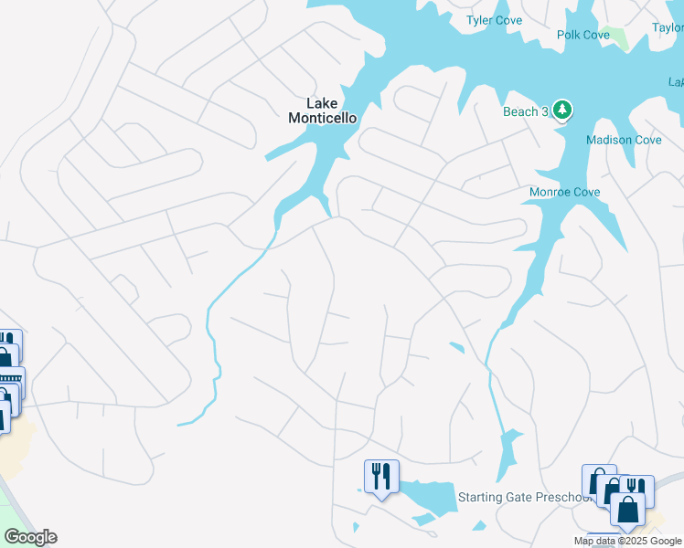 map of restaurants, bars, coffee shops, grocery stores, and more near 23 Barrett Street in Palmyra