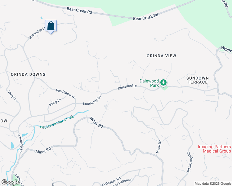 map of restaurants, bars, coffee shops, grocery stores, and more near 489 Dalewood Drive in Orinda