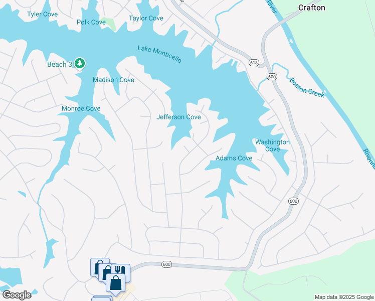map of restaurants, bars, coffee shops, grocery stores, and more near 4 Swan Court in Palmyra