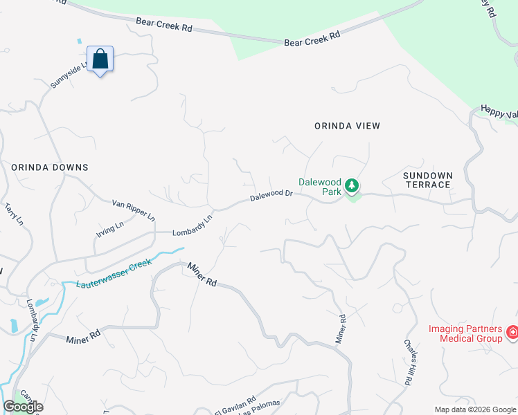 map of restaurants, bars, coffee shops, grocery stores, and more near 489 Dalewood Drive in Orinda
