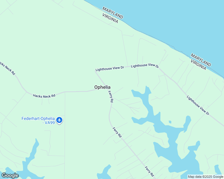 map of restaurants, bars, coffee shops, grocery stores, and more near 45 Ferry Road in Heathsville