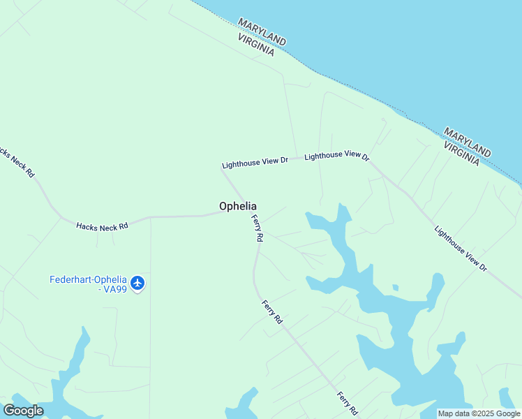 map of restaurants, bars, coffee shops, grocery stores, and more near 45 Ferry Road in Heathsville