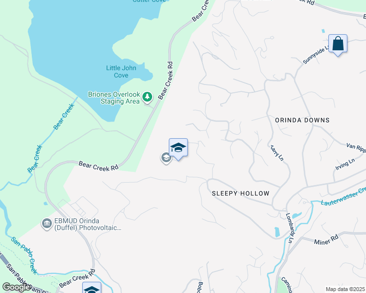 map of restaurants, bars, coffee shops, grocery stores, and more near 4 Berrybrook Hollow in Orinda