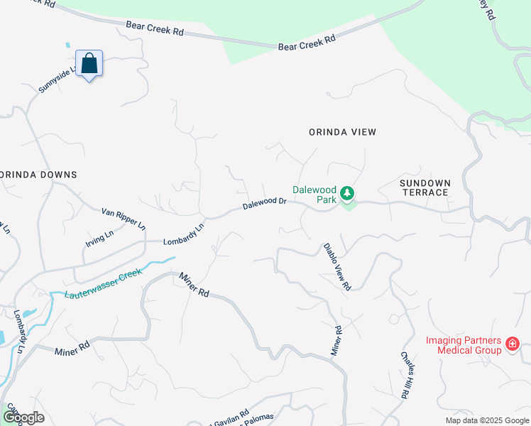 map of restaurants, bars, coffee shops, grocery stores, and more near 457 Dalewood Drive in Orinda