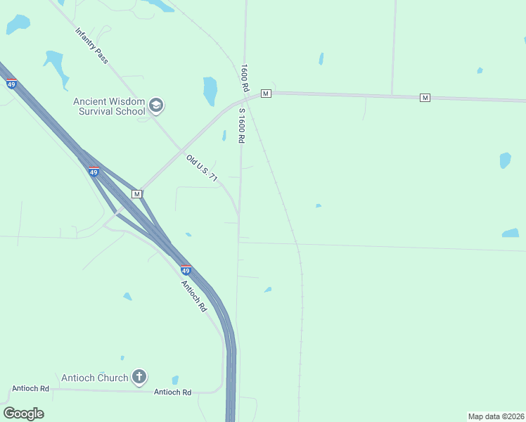 map of restaurants, bars, coffee shops, grocery stores, and more near 11797 South 1600 Road in Nevada