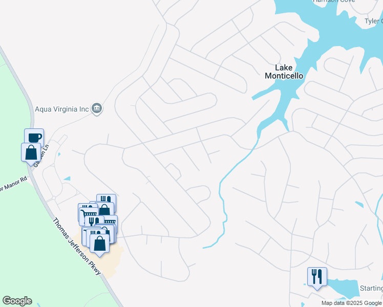 map of restaurants, bars, coffee shops, grocery stores, and more near 4 Albano Court in Palmyra