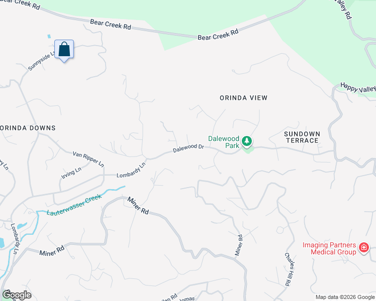 map of restaurants, bars, coffee shops, grocery stores, and more near 457 Dalewood Drive in Orinda