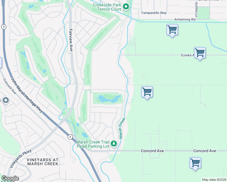 map of restaurants, bars, coffee shops, grocery stores, and more near 905 Suntan Lane in Brentwood