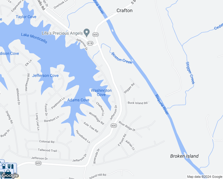 map of restaurants, bars, coffee shops, grocery stores, and more near 45 Jefferson Drive in Palmyra
