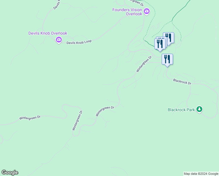map of restaurants, bars, coffee shops, grocery stores, and more near 145 Firtree Drive in Wintergreen Resort