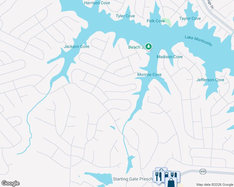 map of restaurants, bars, coffee shops, grocery stores, and more near 10 Amethyst Road in Palmyra