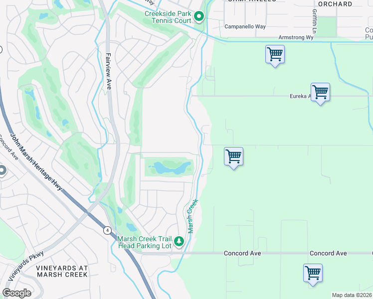 map of restaurants, bars, coffee shops, grocery stores, and more near 905 Suntan Lane in Brentwood