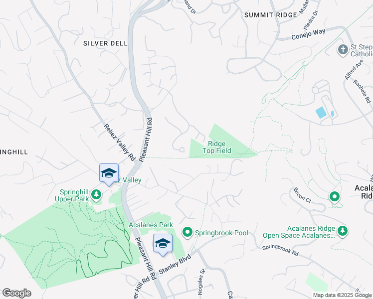 map of restaurants, bars, coffee shops, grocery stores, and more near 325 Beacon Ridge Lane in Walnut Creek