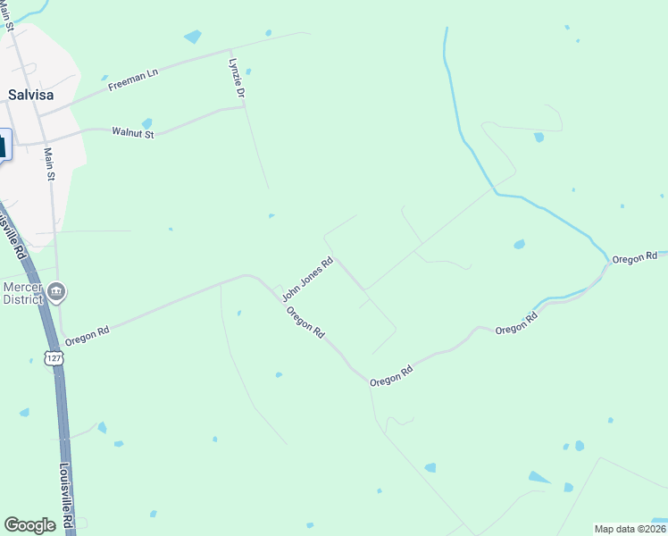 map of restaurants, bars, coffee shops, grocery stores, and more near 165 John Jones Road in Harrodsburg