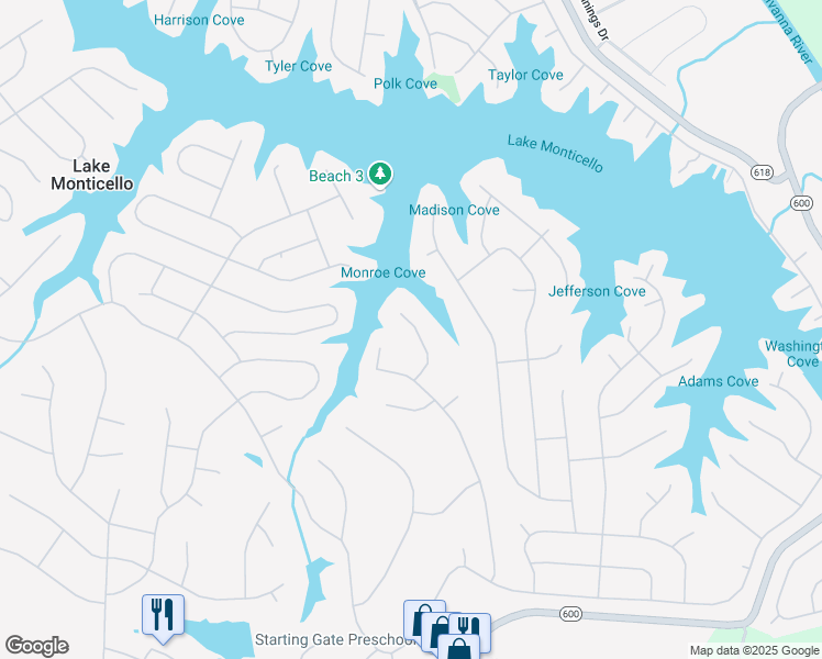 map of restaurants, bars, coffee shops, grocery stores, and more near 2-12 Condor Road in Palmyra