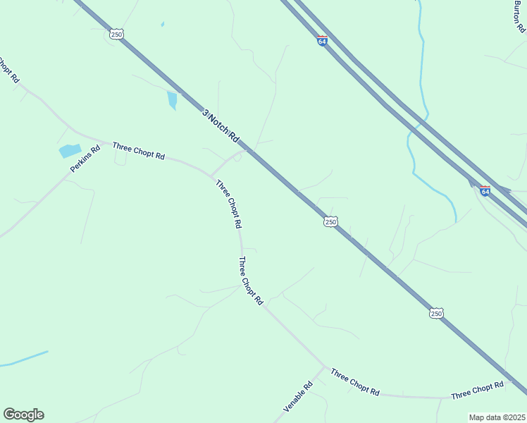 map of restaurants, bars, coffee shops, grocery stores, and more near 1101 Three Chopt Road in Kents Store