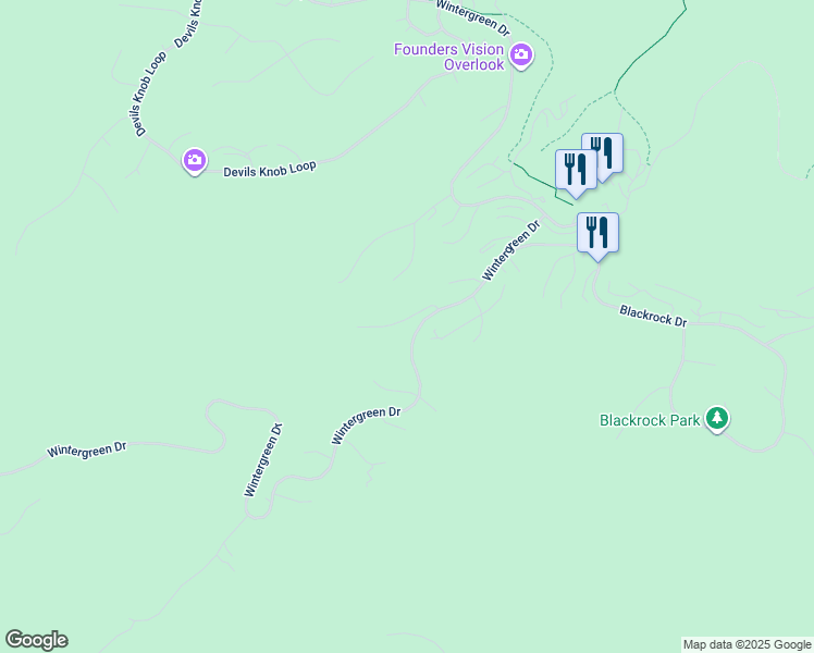 map of restaurants, bars, coffee shops, grocery stores, and more near 87 Firtree Drive in Wintergreen Resort