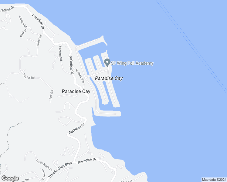 map of restaurants, bars, coffee shops, grocery stores, and more near 103 Saint Thomas Way in Marin County