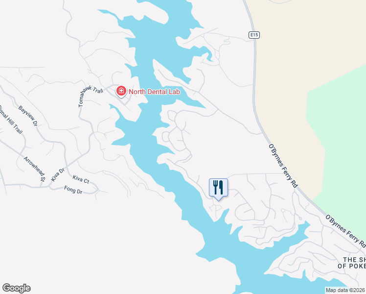 map of restaurants, bars, coffee shops, grocery stores, and more near 6283 Ricky Road in Copperopolis