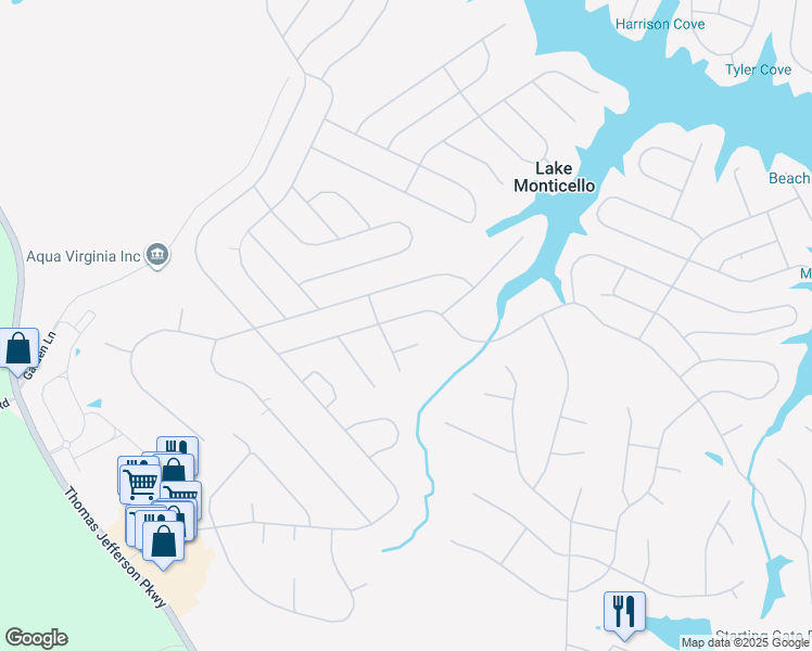 map of restaurants, bars, coffee shops, grocery stores, and more near 293 Jefferson Drive in Palmyra