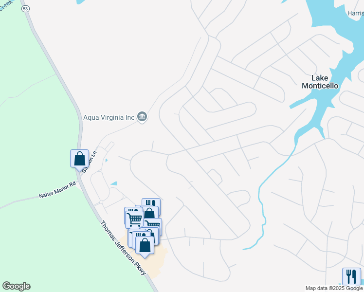 map of restaurants, bars, coffee shops, grocery stores, and more near 325 Jefferson Drive in Palmyra