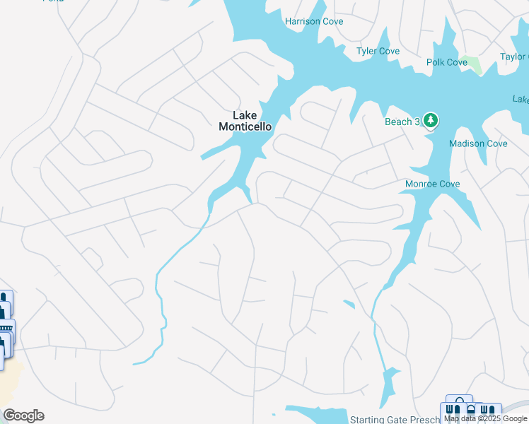 map of restaurants, bars, coffee shops, grocery stores, and more near 267 Jefferson Drive in Palmyra