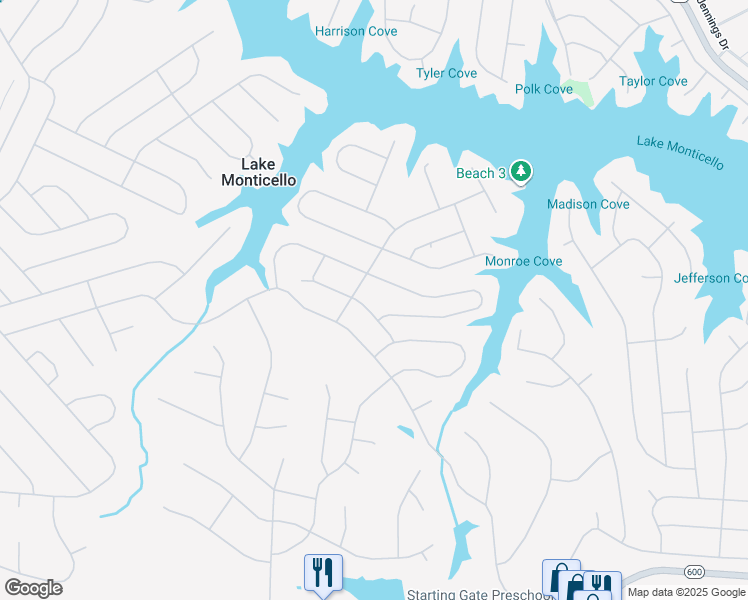 map of restaurants, bars, coffee shops, grocery stores, and more near 9 Wisteria Way in Palmyra