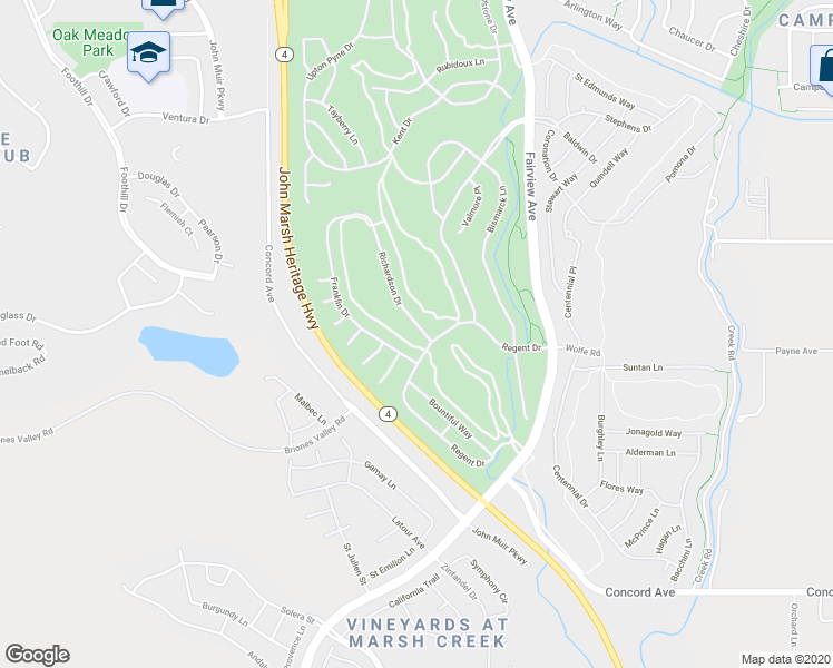 map of restaurants, bars, coffee shops, grocery stores, and more near 742 Richardson Drive in Brentwood