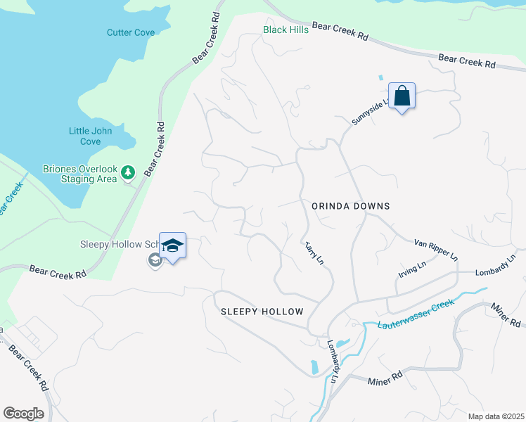 map of restaurants, bars, coffee shops, grocery stores, and more near 42 Tappan Lane in Orinda