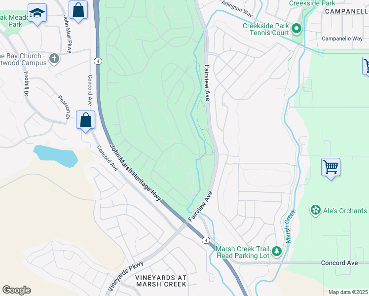 map of restaurants, bars, coffee shops, grocery stores, and more near 1562 Regent Drive in Brentwood