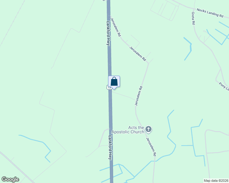 map of restaurants, bars, coffee shops, grocery stores, and more near 9163 Lankford Highway in Temperanceville