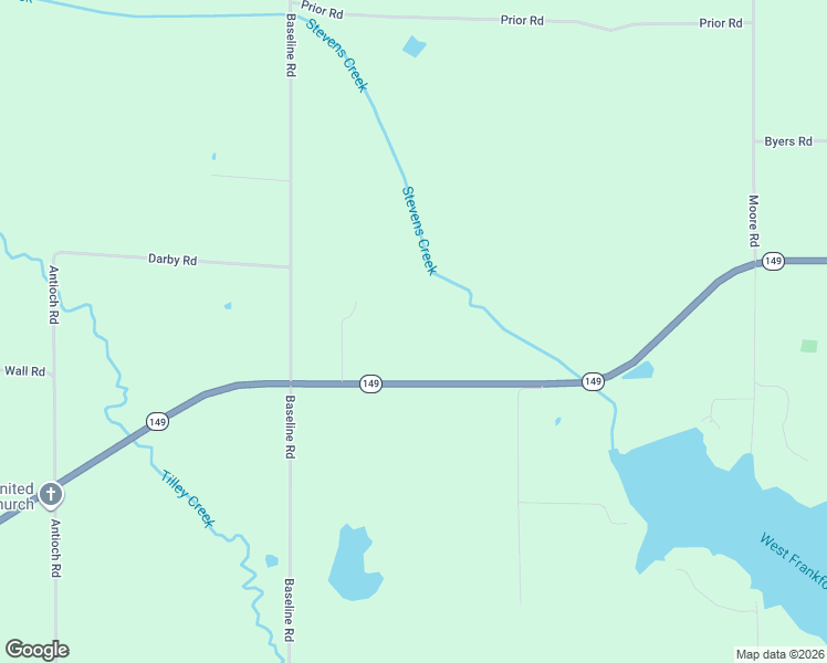 map of restaurants, bars, coffee shops, grocery stores, and more near 18645 Illinois 149 in West Frankfort