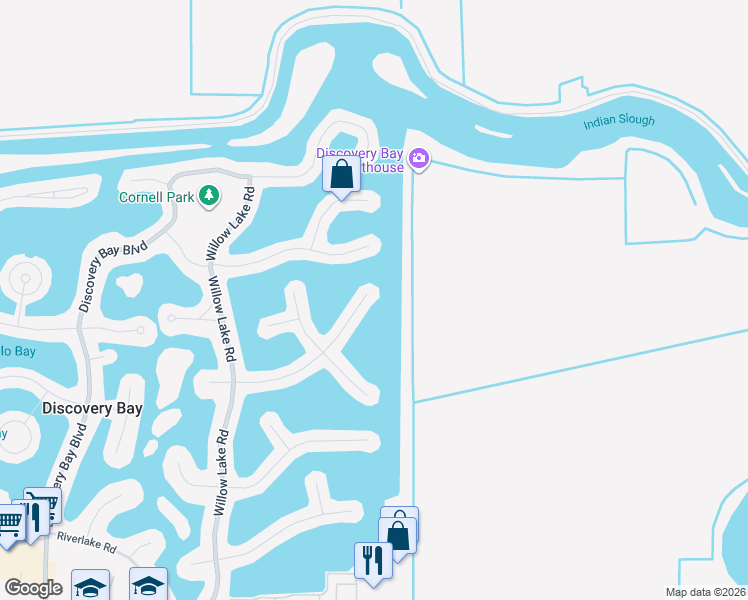 map of restaurants, bars, coffee shops, grocery stores, and more near 5880 Starboard Drive in Discovery Bay