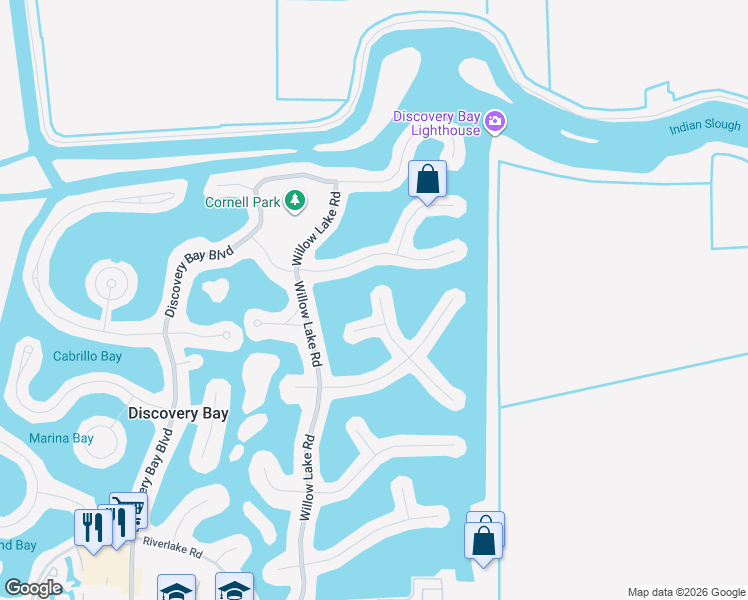 map of restaurants, bars, coffee shops, grocery stores, and more near 5618 Starfish Place in Discovery Bay
