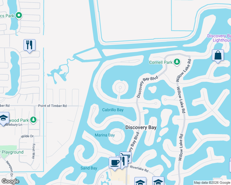 map of restaurants, bars, coffee shops, grocery stores, and more near 902 Lido Circle in Discovery Bay