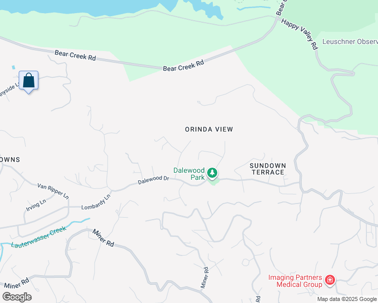 map of restaurants, bars, coffee shops, grocery stores, and more near 136 Amber Valley Drive in Orinda